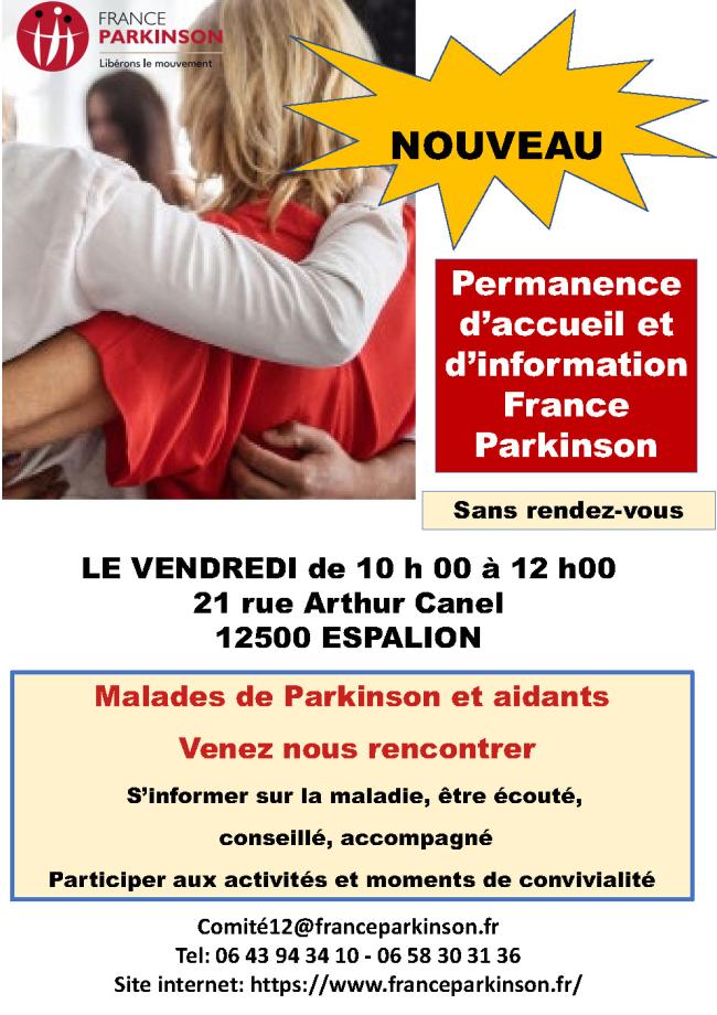 Malade de Parkinson et aidants Venez nous rencontrer S’informer sur la maladie, être écouté, conseillé, accompagné Participer aux activités et moments de convivialité