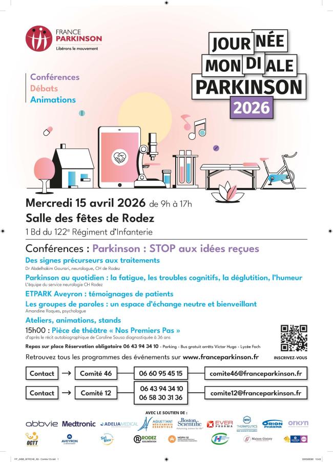 Conférences Débats Animations Parkinson STOP aux idées reçues. Signes précurseurs aux traitements ; fatigue, troubles cognitifs, déglutition, humeur. ERPARK témoignages.